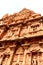 Fully stone tower wall in the ancient Brihadisvara Temple in Thanjavur, india.