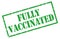 Fully vaccinated green rubber stamp