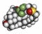 Fulvestrant breast cancer drug molecule. Atoms are represented as spheres with conventional color coding: hydrogen (white), carbon