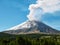 Fumarole comes out from the Popocatepetl volcano