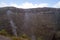 Fumaroles in the crater of the Mount Vesuvius near Naples