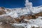 Fumaroles in the crater volcano