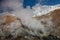 Fumaroles in the crater volcano