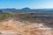 Fumaroles and mud pools at Hverir, Iceland