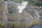 Fumaroles in the Solfatara crater in the Phlegraean Fields in Italy