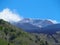 Fuming Etna, tallest active volcano in Europe, Italy