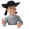 Fun 3d cartoon breton character