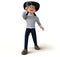 Fun 3d cartoon breton character