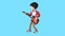 Fun 3D cartoon teenager playing guitar