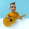 Fun 3D cartoon yellow character