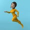 Fun 3D cartoon yellow girl