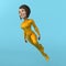 Fun 3D cartoon yellow girl