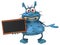 Fun 3D germ monster holding a blackboard