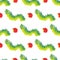 Fun cartoon caterpillars pattern. Cute insect