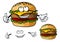 Fun cartoon cheeseburger