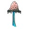 Fun Cartoon Mushroom Toadstool Character Vector Illustration