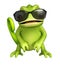 Fun Chameleon cartoon character with sunglass