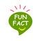 Fun and cheerful doodle speech bubble with the words Fun Fact and smile - vector