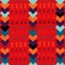 Fun and colorful hand drawn native tribe art design with African motives seamless pattern vector