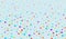 Fun colorful polka dot background design, party confetti illustration, spots or circles in colorful background for new years or ha