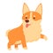 Fun corgi icon cartoon vector. Baby puppy