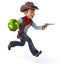 Fun Cowboy - 3D Illustration