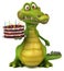 Fun crocodile - 3D Illustration