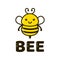 Fun cute happy smiling bee. Vector