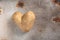 Fun double heart shaped potato or spud