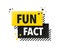 Fun fact Announcement Megaphone Label. Loudspeaker speech bubble.