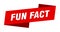 fun fact banner template. ribbon label sign. sticker