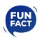 Fun fact speech bubble flat simplify style