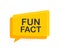 Fun fact. Speech bubbles. Web banner. Vector stock illustration.
