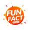 Fun fact typography bubble. Did you know knowledge design text message phrase information