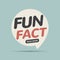Fun fact typography bubble. Did you know knowledge design text message phrase information