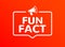 Fun fact typography bubble. Did you know knowledge design text message phrase information