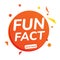 Fun fact typography bubble multicolor.