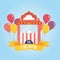 Fun fair carnival ticket booth balloons recreation entertainment