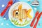 Fun food art for kids creative sandwich goldfish