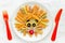 Fun food idea for kids lunch, animal shaped food art