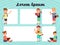 Fun frames kids layout. Vector texting brochure backgrounds with cartoon children