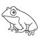 Fun frog animal character cartoon illustration coloring page