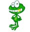 Fun frog cartoon with gold tooth