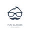 fun glasses icon in trendy design style. fun glasses icon isolated on white background. fun glasses vector icon simple and modern