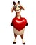 Fun Goat cartoon character with heart