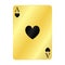 Fun gold ace of hearts