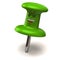 Fun green thumbtack