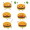 Fun hamburger drawing, food concept cartoon background