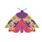 Fun hand drawn moth vector illustration