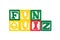 Fun Quiz - Alphabet Baby Blocks on white